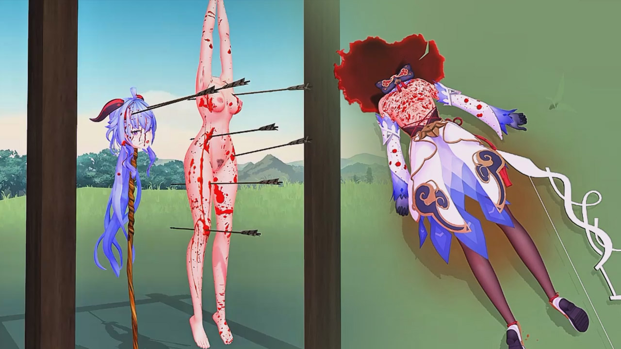 慎入！重口味原神甘雨斩首丘丘人的逆袭