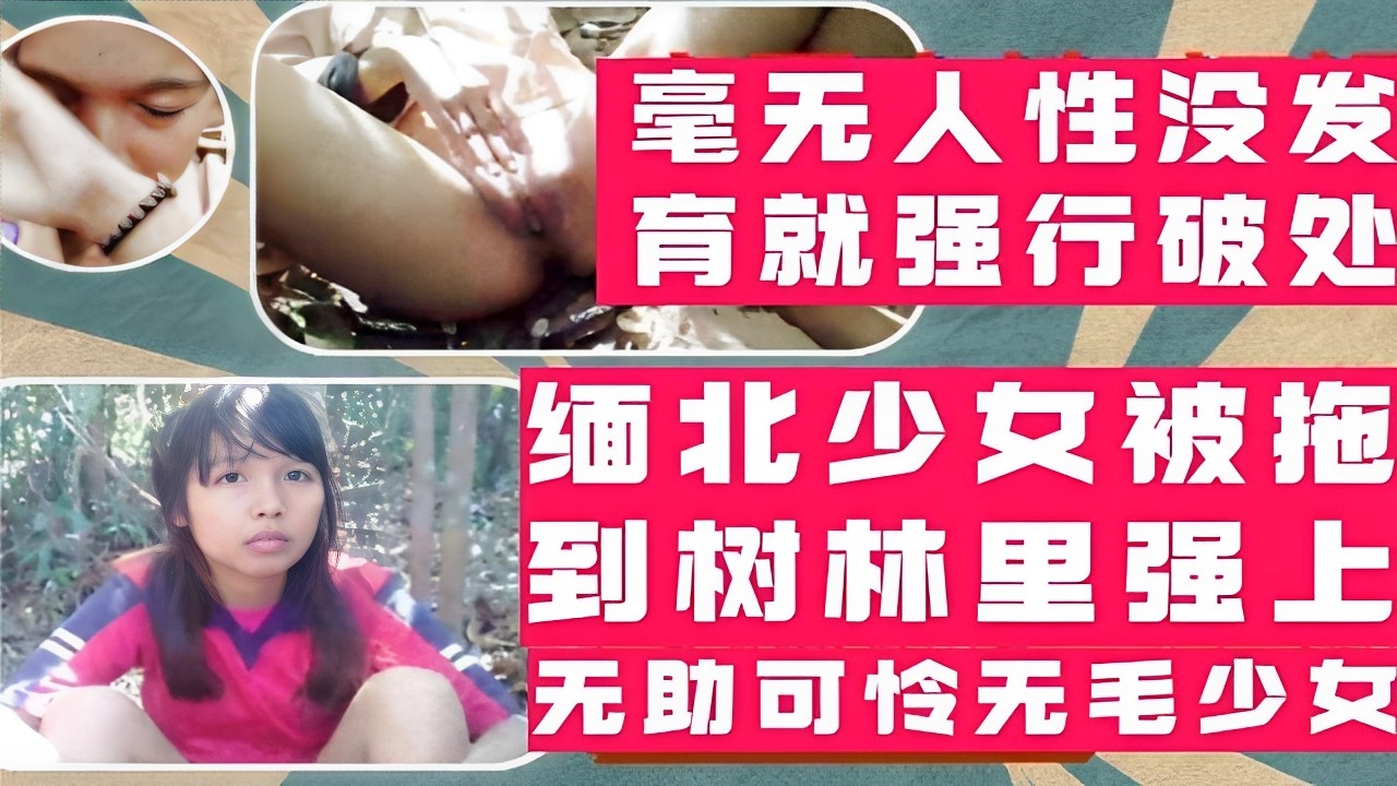 没发育就强行破处缅北少女被拖到树林里强上